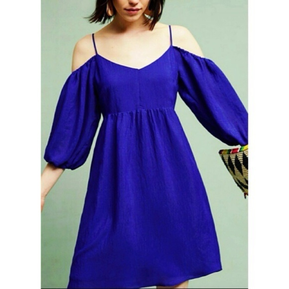 Moulinette Soeurs Anthropologie Carina Blue Off Shoulder